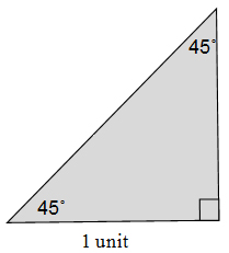 45, 45, 90 right triangle