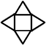 The image is a square with 4 equilateral triangles attached to each side.