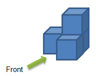 stack of 4 cubes