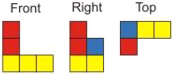 The three perspectives from the Isometric Drawing Applet.