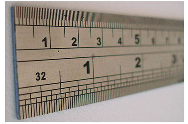close up image of a standard 12 inch ruler