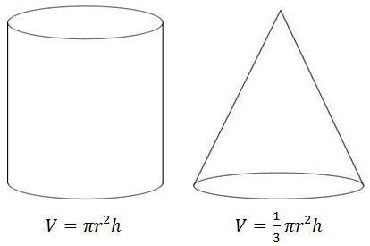 Determining The Volume Of Cones And Cylinders Texas Gateway