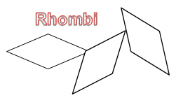 image of three rhombi