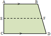 Image of trapezoid ABCD with mid-segmet EF