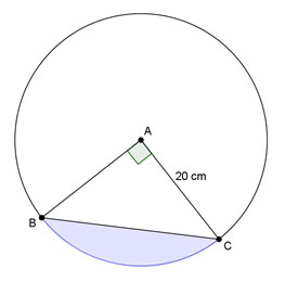 circle with segment shown