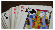 Image shows playing cards