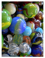 image shows marbles