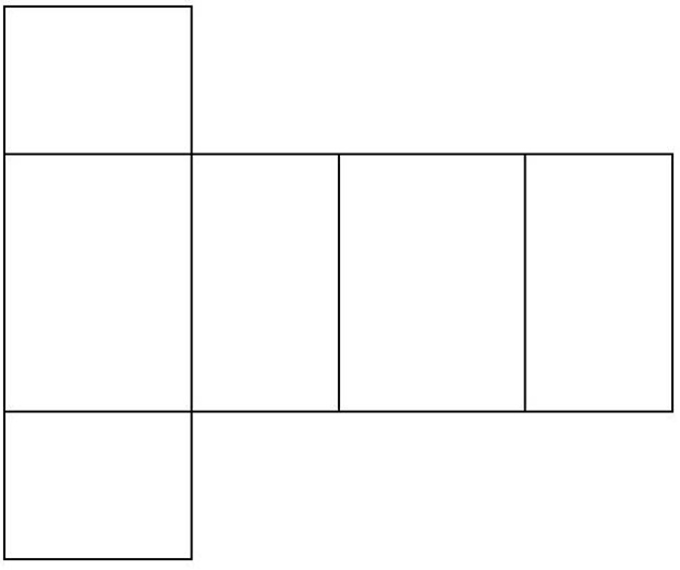 The net contains six rectangles that are outlined with no color filling.