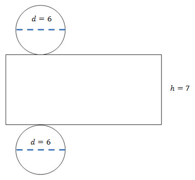 Diameter =6, height =7