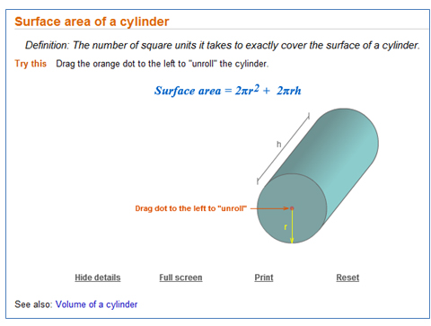 Cylinder and net of cylinder