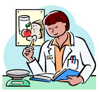 image of physician studying
