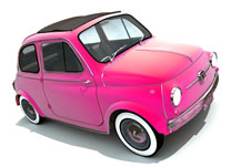 pink car