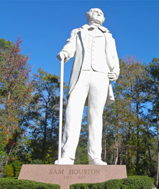 Statue of Sam Houston in Huntsville