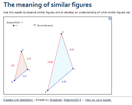 Two similar triangles