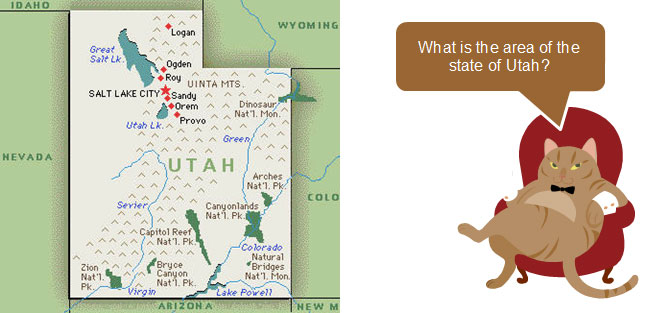 what is the area of the state of Utah?