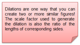 information about dilations and similar figures