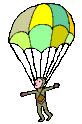 Graphic of a skydiver