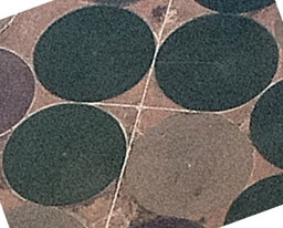 aerial photo showing crop circles