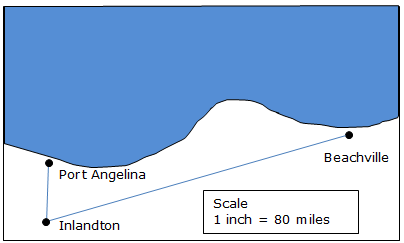 A diagram of Port Angelina, Inlandton, and Beachville.