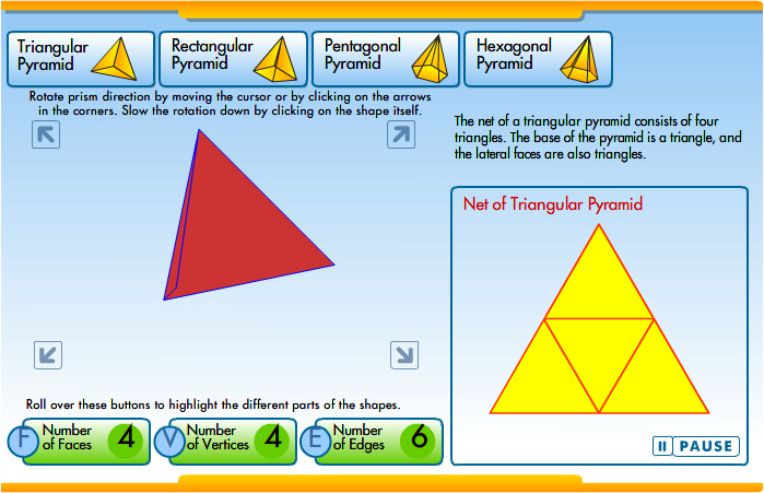 image of the interactive website for folding nets