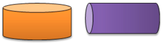 two cylinders with circular bases