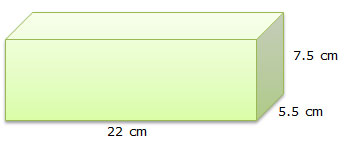 rectangular prism with dimensions labeled