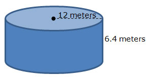 cylinder with dimensions labeled