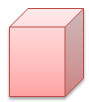 rectangular prism with all faces red to represent total surface area