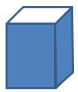 rectangular prism with lateral faces blue to represent lateral surface area