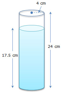 cylinder with dimensions labeled