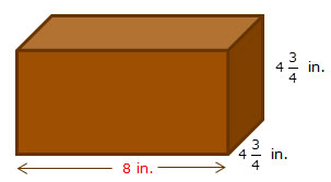 rectangular prism with dimensions labeled