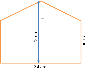 diagram showing the outline of the pillow