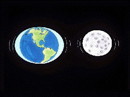 moon's gravity stretching the earth