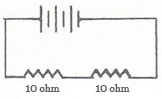circuit with 2 10-ohm resistors in series