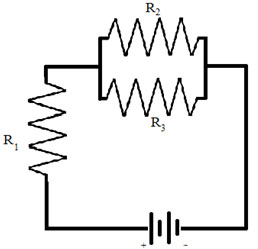 combination circuit with one resistor in series with a parallel combination