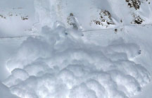 Image is of an avalanche