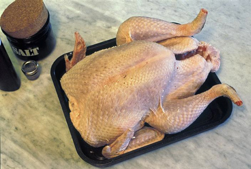 Turkey in a roasting pan ready for the oven