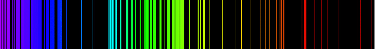 emission spectra pattern of bright colored lines