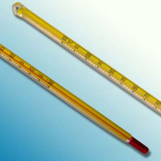 Image is of a typical thermometer used in science lab