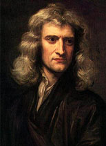 image is of Sir Isaac Newton
