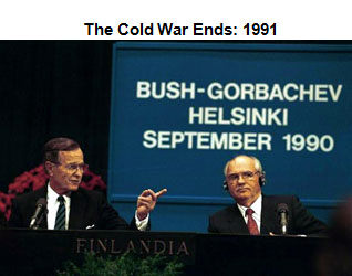 Image of President George H.W. Bush and Mikael Gorbachev