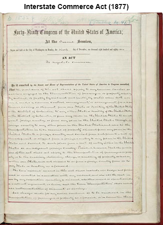 Image of a copy of the actual Interstate Commerce Act