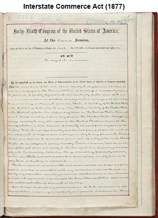 Image of a copy of the actual Interstate Commerce Act
