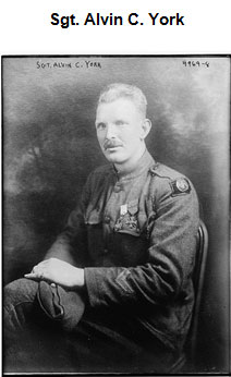 Image of Sgt. Alvin C. York in uniform, seated