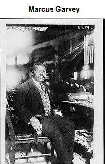 Image of Marcus Garvey seated