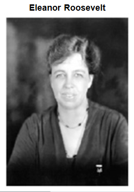 Portrait of Eleanor Roosevelt, seated facing front