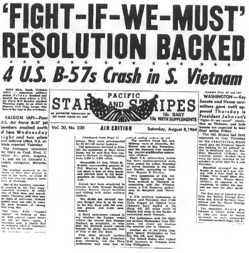 A front page of the Stars and Stripes newspaper declaring 