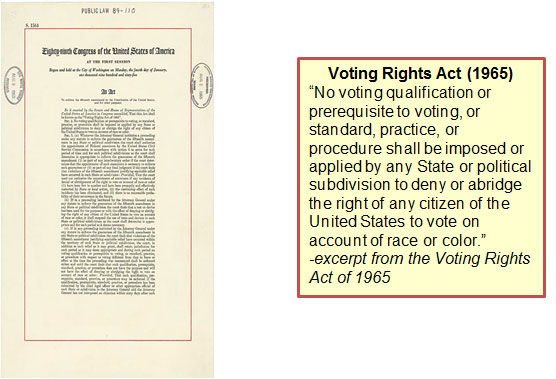 Image of the first page of Voting rights Act of 1965