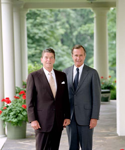 Image of President Ronald Reagan and Vice President George H.W. Bush