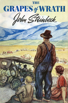 image of a book cover of the Grapes of Wrath